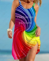 custom picture 2022 fashion women dresses women summer plus size dresses womens