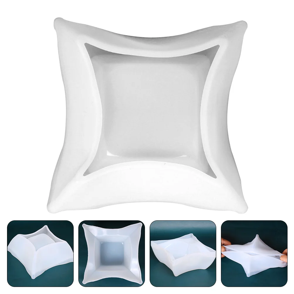 

Mold Pot Resin Planter Flower Silicone Ashtray Molds Epoxy Crystal Storage Tray Geometric Succulent Square