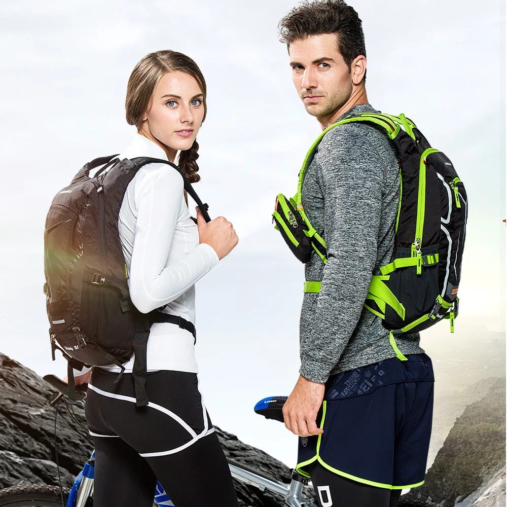 Motorcycle Backpack 18L Large Capacity Riding Backpack Men Waterproof Hiking Climbing Bag Hydration Water Bag Send Rain Cover