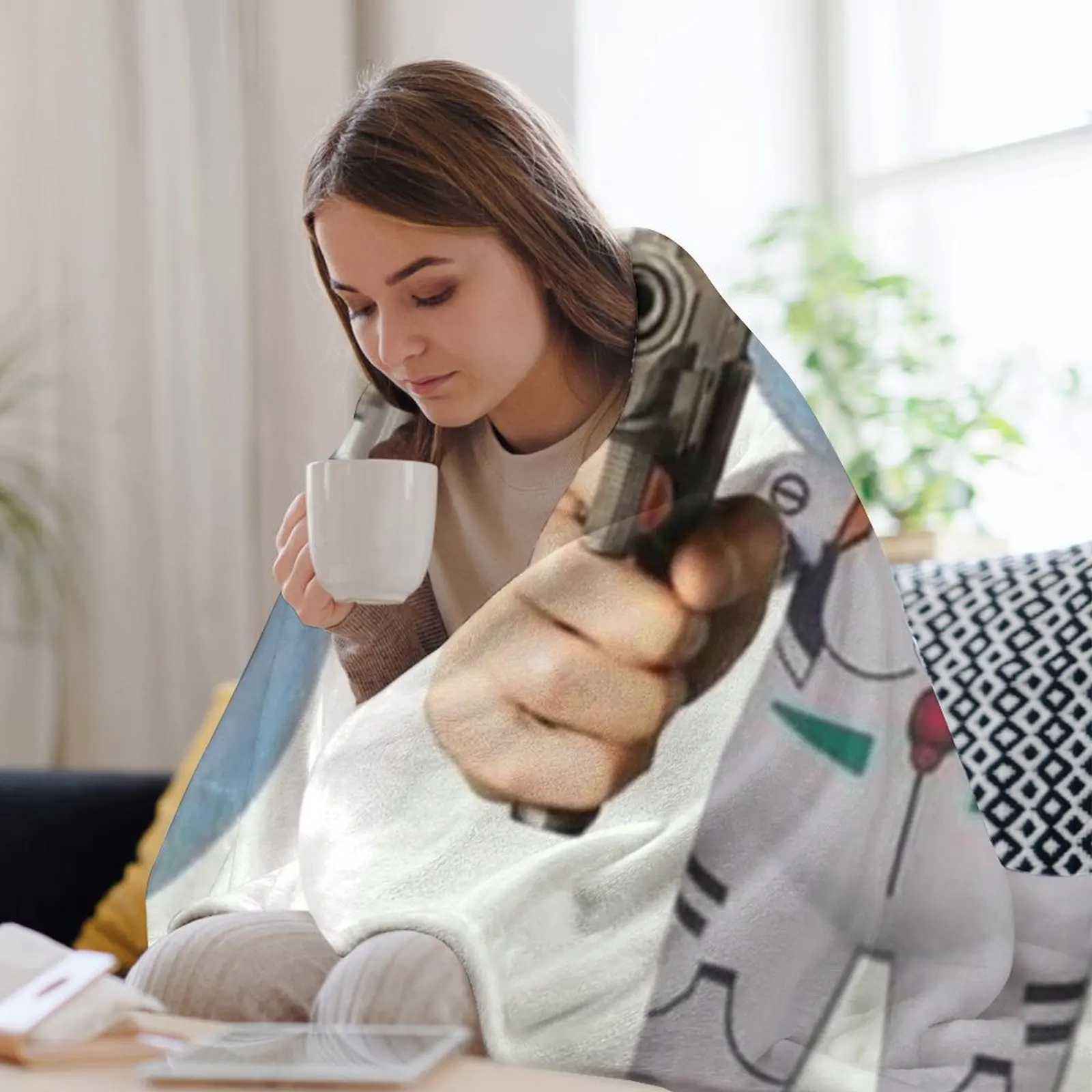 Rei chikita gun пледы декоративный диван гигантский спальный мешок мягкие одеяла для