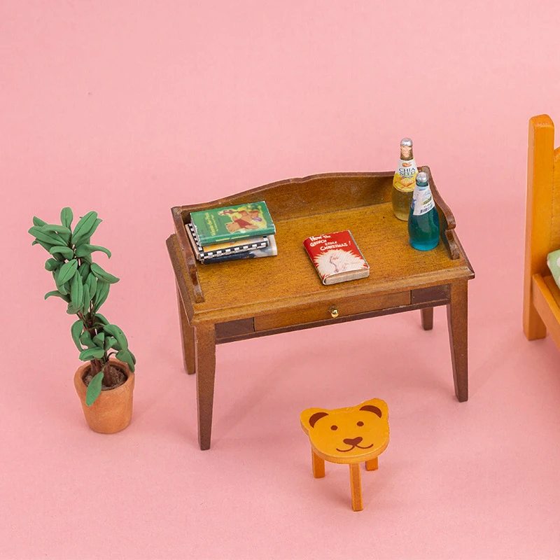 1:12 Кукольный домик деревянная миниатюрная мебель настольная модель вырезанный