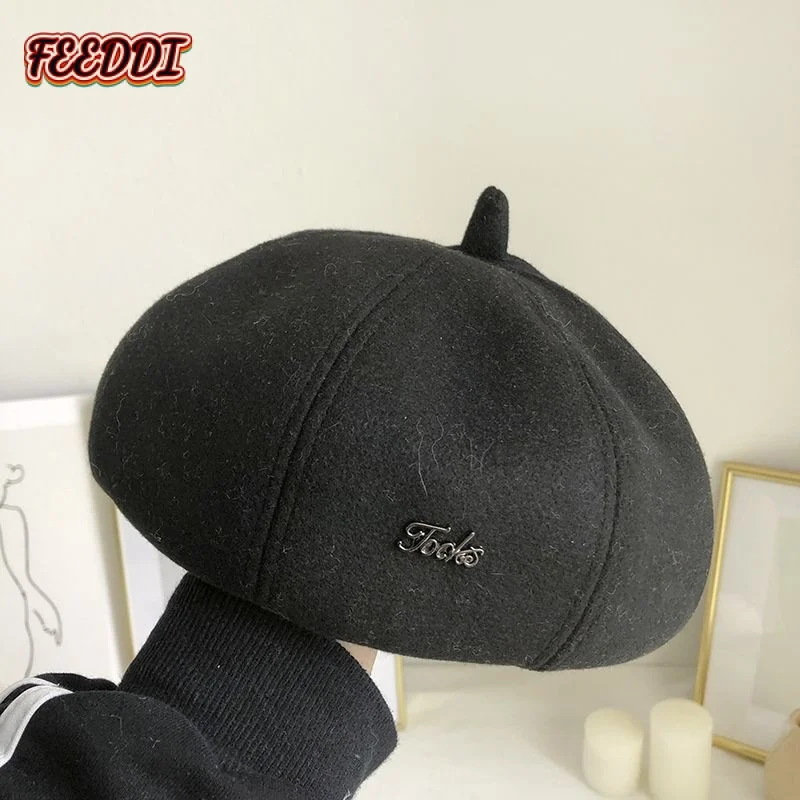 

Feeddi Beret Women's Winter New Octagonal Painter Cap Newsboy Hat Retro British Hat