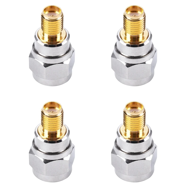

4X RF Coaxial Coax Adapter SMA Female To F Male,Silver