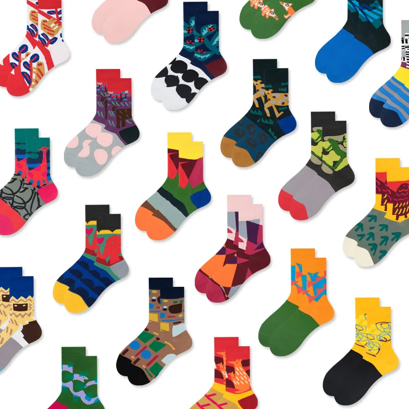 

Retro socks female ins tide tube fungus edge three-dimensional stitching Sen series literary stitching socks