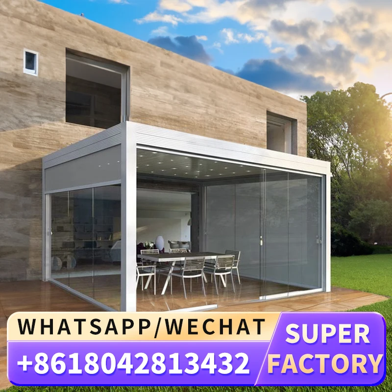 Заводская цена растушевка для солнечной комнаты наружный моторизованный