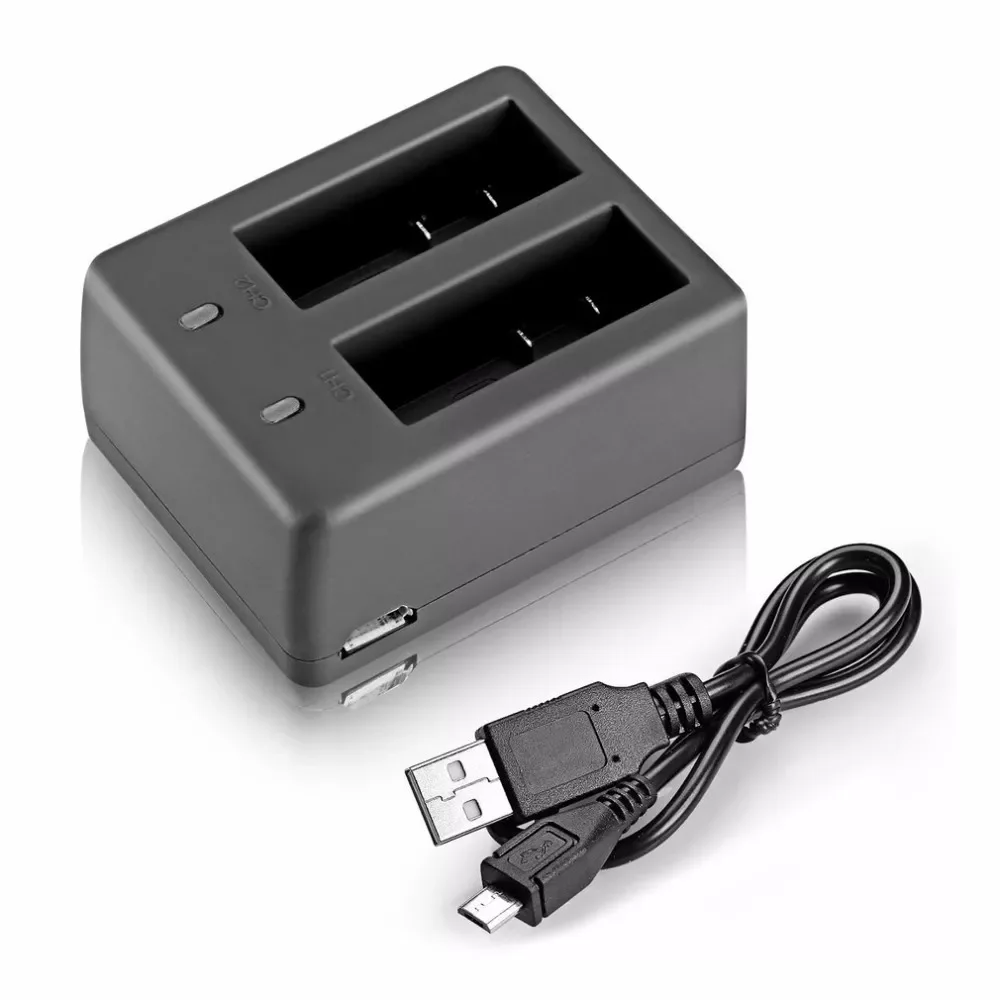 

For SJCAM Camera Accessories Battery Dual Charger For SJ4000 SJ4000 Wifi SJ4000+ SJ5000 WiFi SJ5000+ Plus M10 With USB Cable