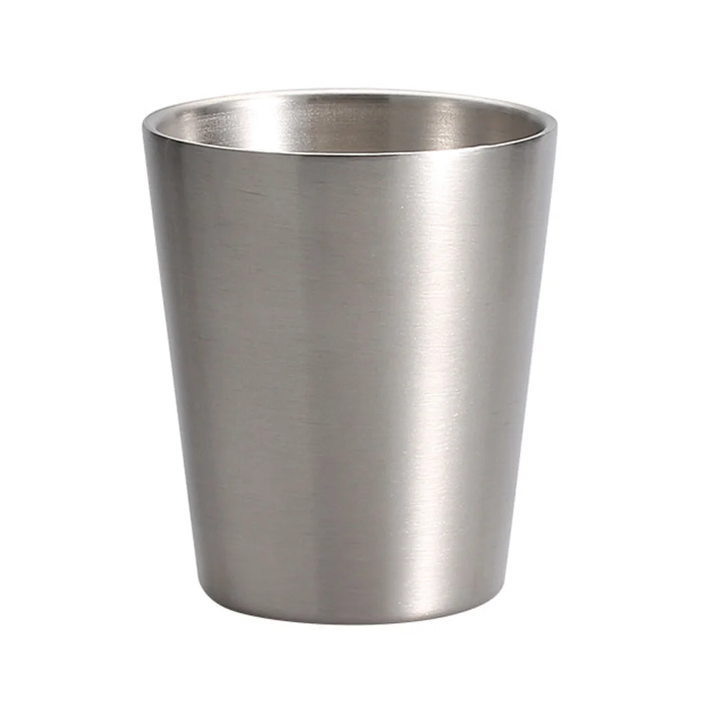 

Cup Stainless Steel Metal Cups Shot Drinking Mug Glass Watertumblers Glasses Tumbler Camping Pint Coffee Milkcocktail Vessel