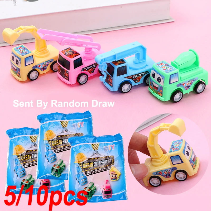 

HOT SALE 5/10PCS Surprise Bag Children's Puzzle DIY Assembly Construction Car Excavator Model Car Toys Kids Reward Lucky Bag