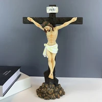 resin cross ornaments christian gifts christmas home decoration crafts religious figures jesus statue christian ornaments