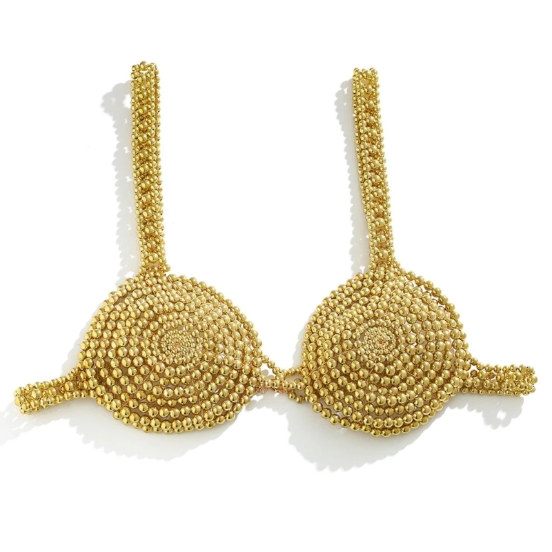 

Women Pearl Body Chain Bra Sexy Beach Fashion Jewelry Body Halter Backles