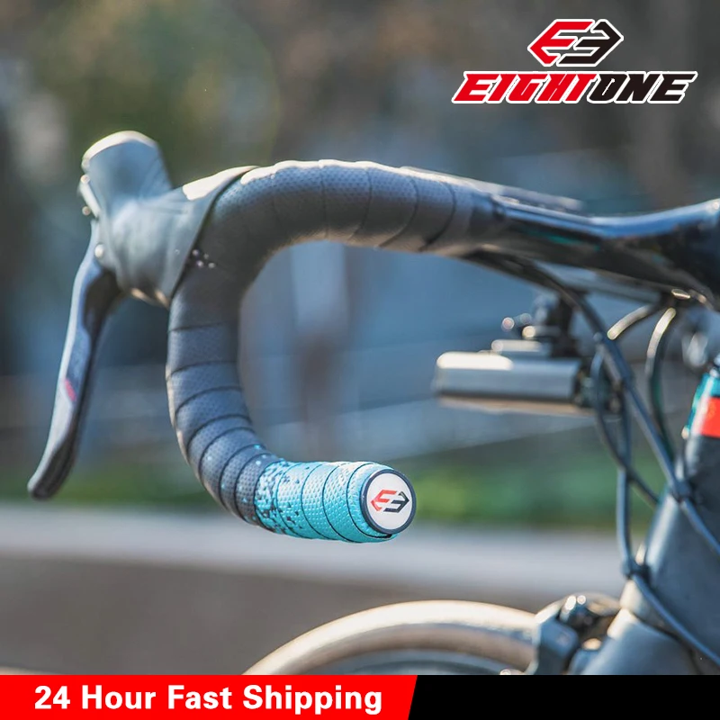 

EIGHTONE 2PCS Road Bike Bicycle Handlebar Tape EVA Material Camouflage Anti-Slip Cycling Handle Belt Wraps with Bar End Plugs