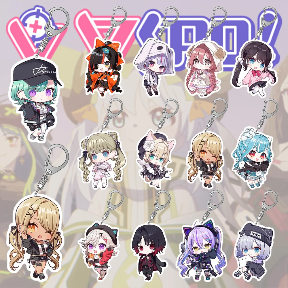 Фото VTuber VSPO Официальный персонаж YUMENO AKARI YANO KUROMU TSUMUGI KOKAGE SENDO YUUHI Акриловый брелок аниме Игрушка кулон брелок №1