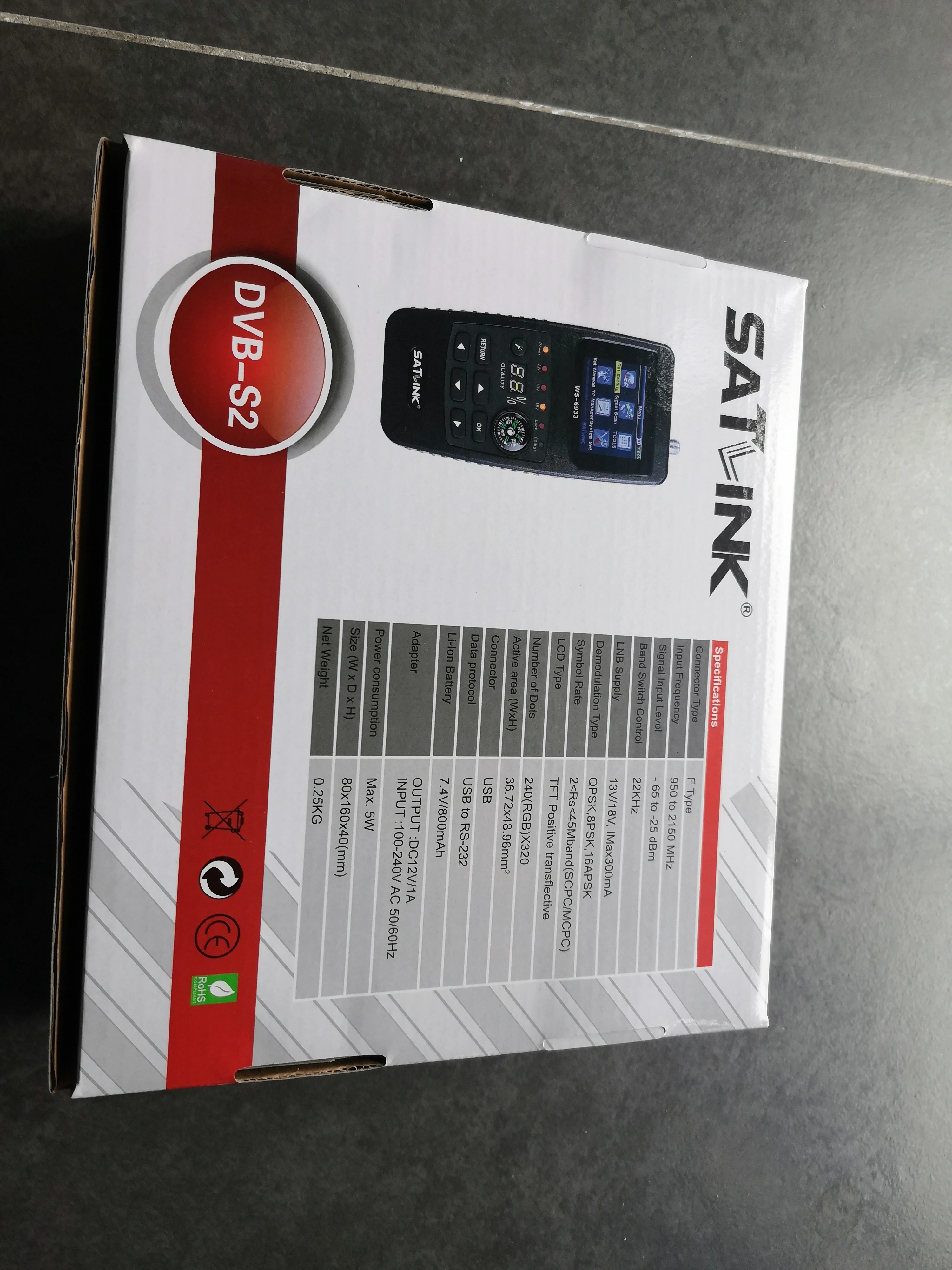 Фото Измеритель уровня сигнала спутниковой связи Satlink WS-6933 DVB-S2 FTA C&KU Band, цифровой измеритель спутникового сигнала. №4