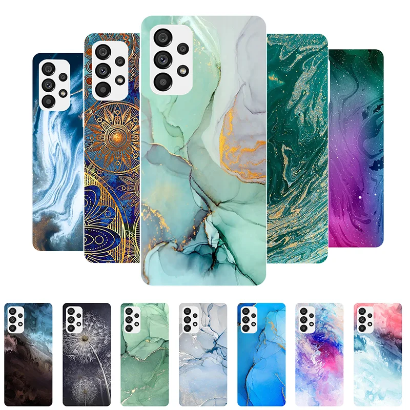 

for Funda Samsung A73 5G Case Soft Silicone Marble Back Cover Phone Cases for Samsung Galaxy A73 5G A736B Case A 73 Coque Bumper