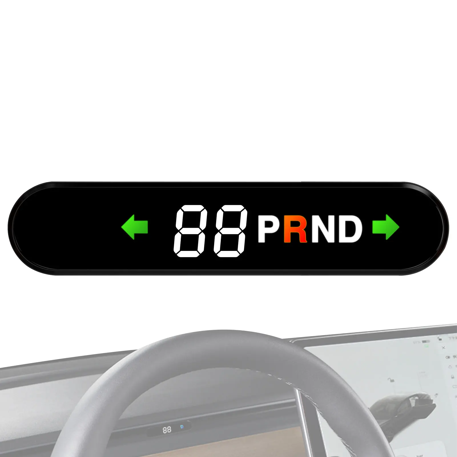 Car Head Up Display For Tesla Model Y/3 Auto HUD Projector Display Digital Car Speedometer With Steering / Battery/Gear Display