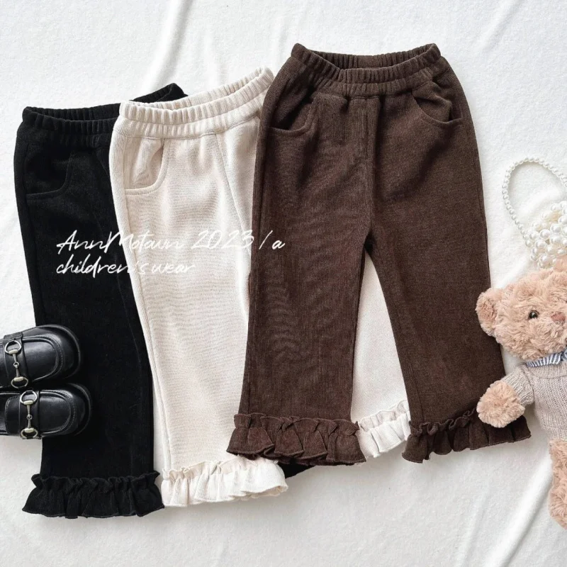 Брюки для девочек Весенне-осенняя верхняя одежда Новый западный стиль