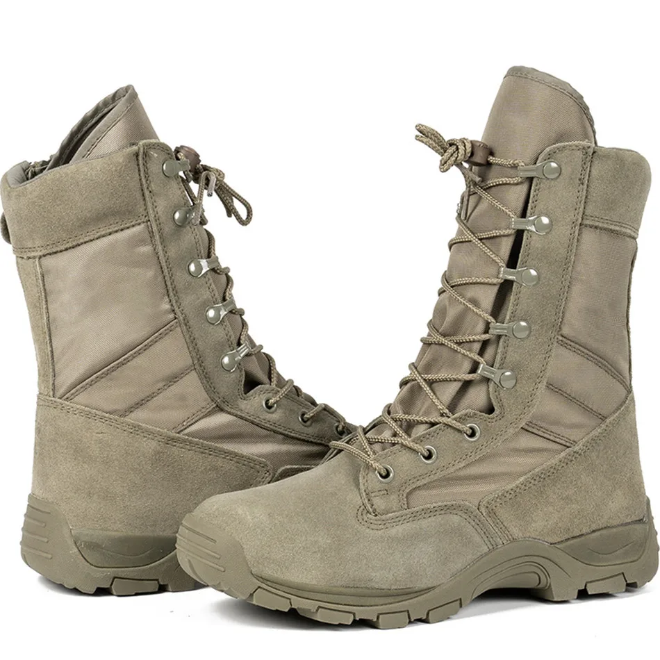 

Tactical Shoes Male High Upper Desert Combat Boots Field Suede Anti-skid Military Boots Outdoor Sports Hiking Hunting Shoes