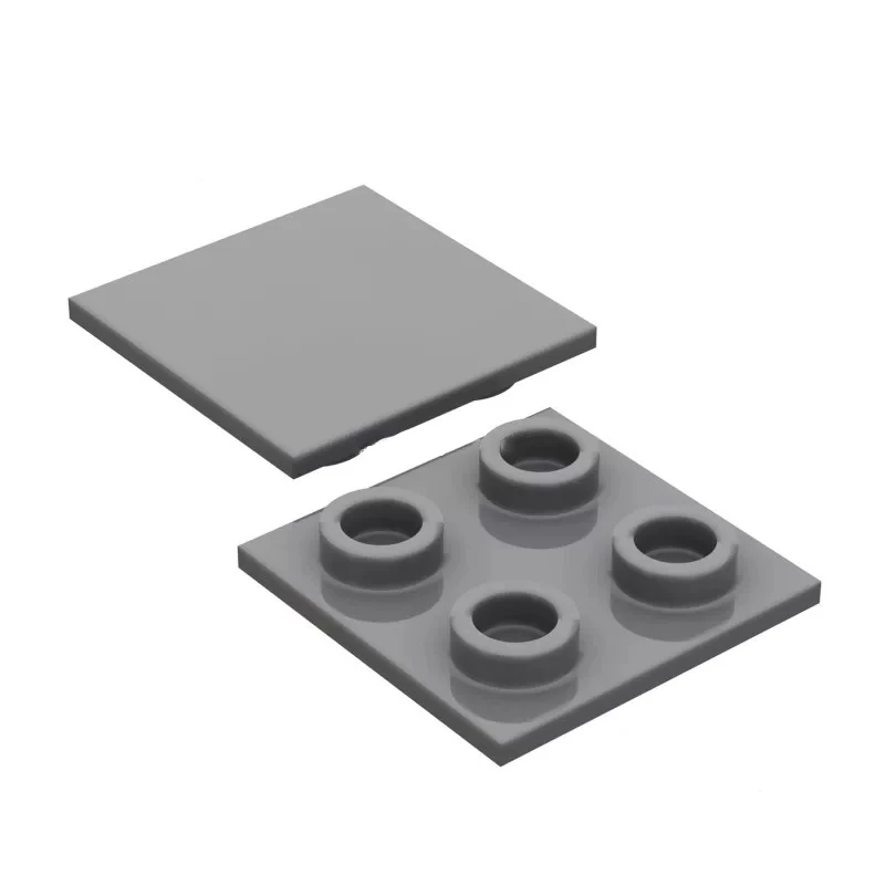 Фото Набор строительных блоков MOC 10 шт. 3068W: Плоские тонкие пластины 2x2 для крепления шасси, игрушка для взрослых, подарки для праздников и развлечений №5