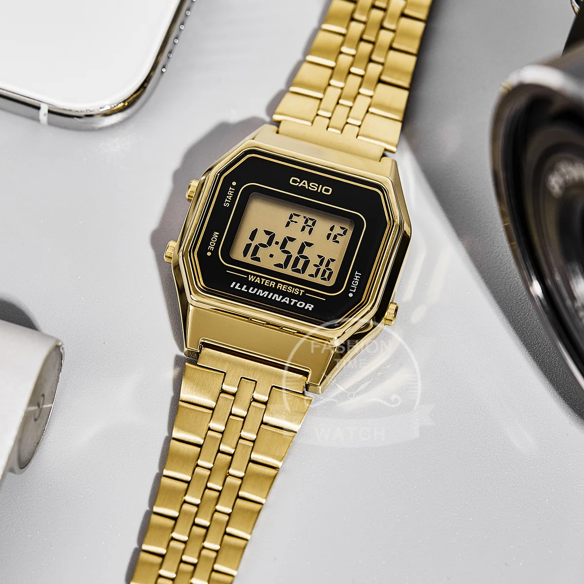 Casio Classic Small Square Watch Couple Top Brand Luxury Set LED Digital Waterproof Quartz Couple Watch Sport Watch