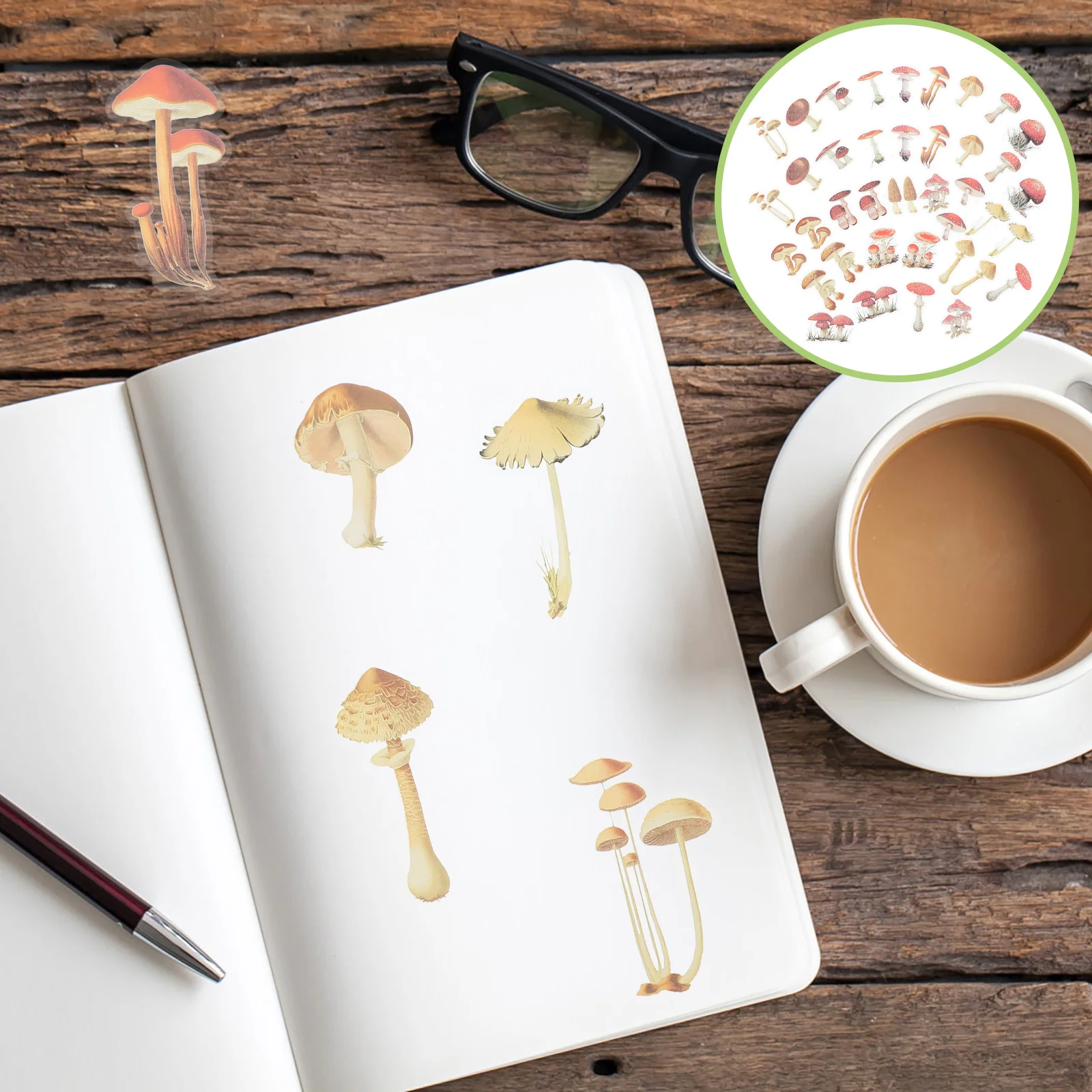 

80 Sheets of Self-adhesive Stickers Hand Account Decorative Stickers PET Stickers