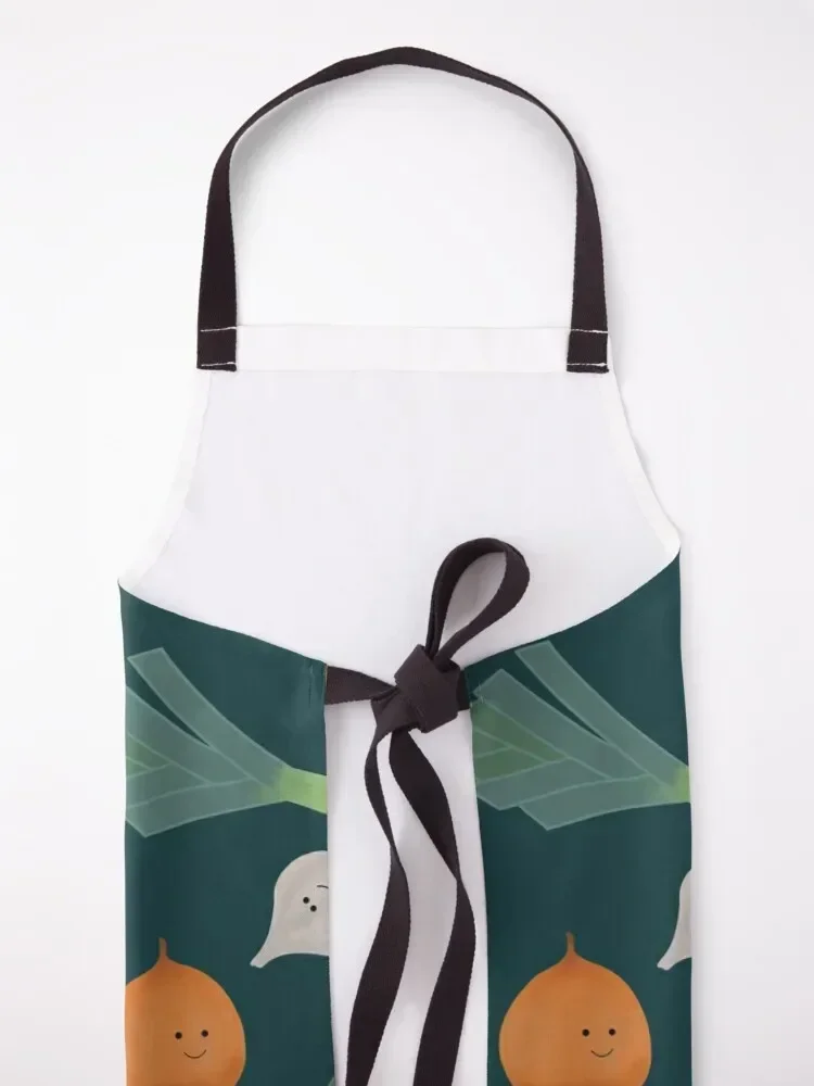 Allium Family - Фартук-порек лук и чеснок Pattern Art (синий) Фартук для парикмахерских