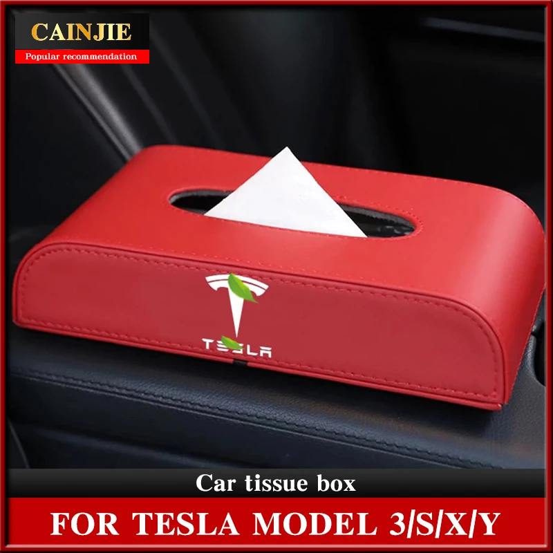 

For Tesla Model 3 2022 Accessories Model Y 2021 multi-function Car tissue box For Model Three Tesla 3 Paper box