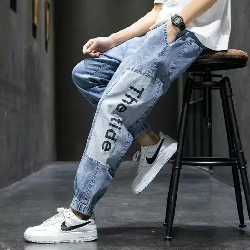 New High Quality Fashion Men Cargo Pants Hip Hop Trend Streetwear Jogging Pants Men Casual Elastic Waist Men Clothing Trousers