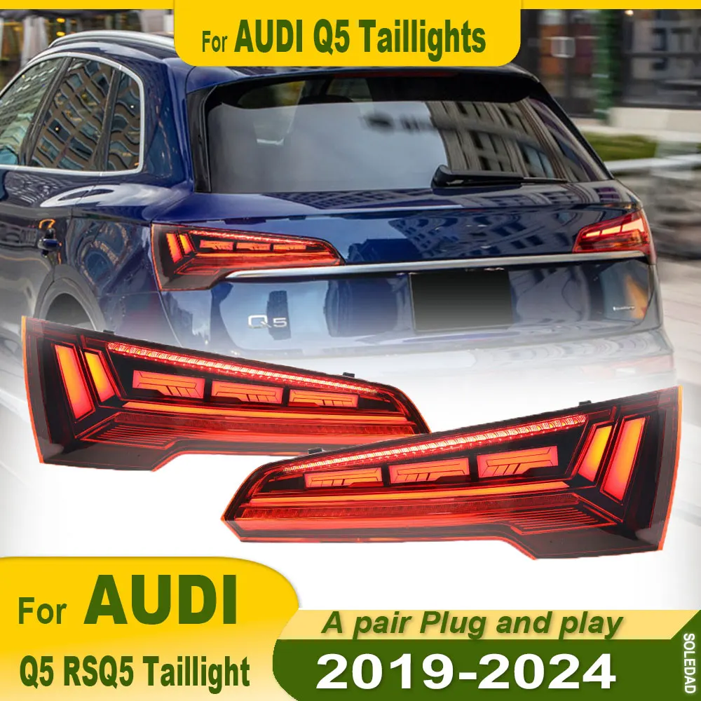 Автомобильный фонарь для Audi Q5 2018 2019 2020 2021 2022 2023 2024 задний светодиодный проектор