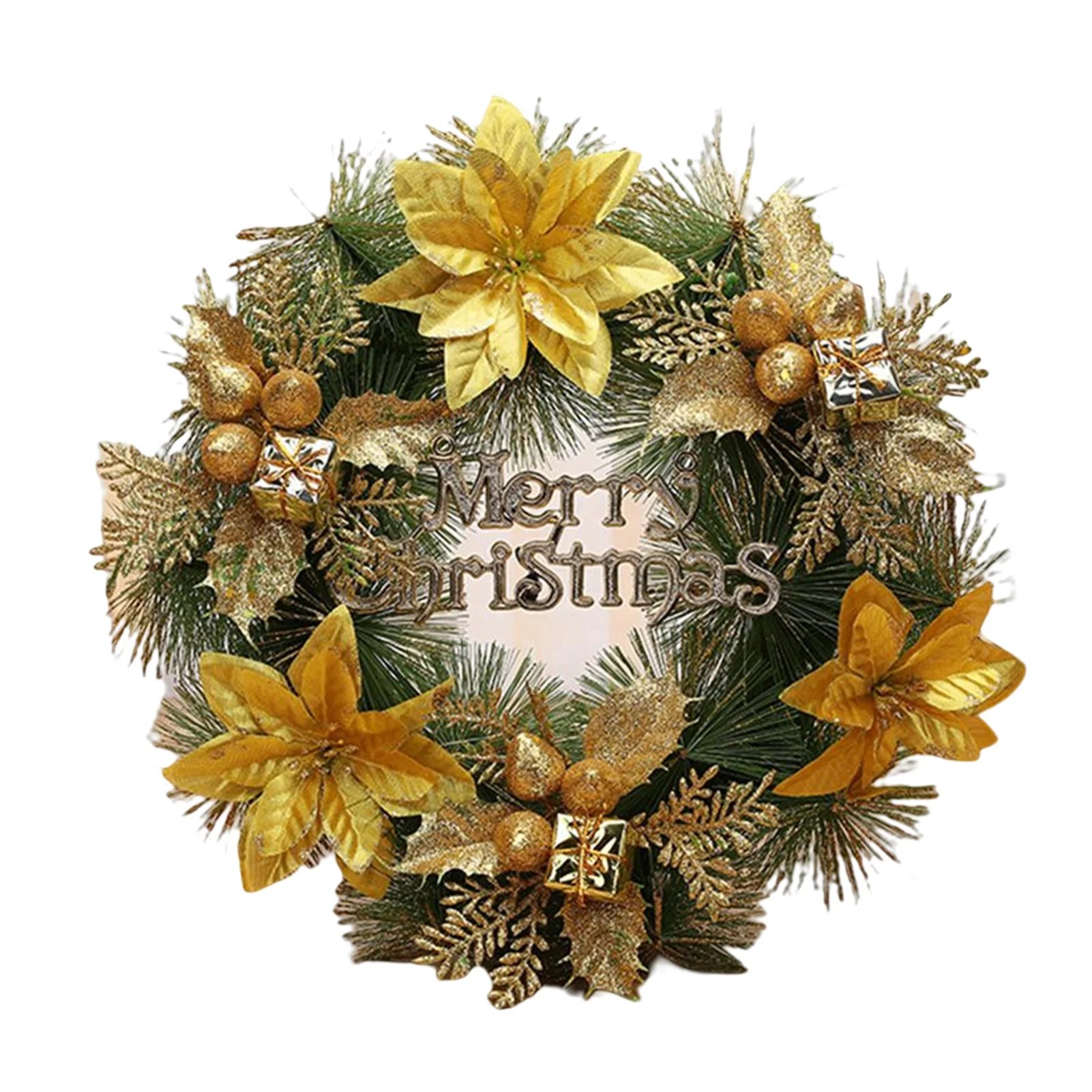 

Christmas Green & Gold wreath No Fade Christmas Wreath Gifts for Friends Families