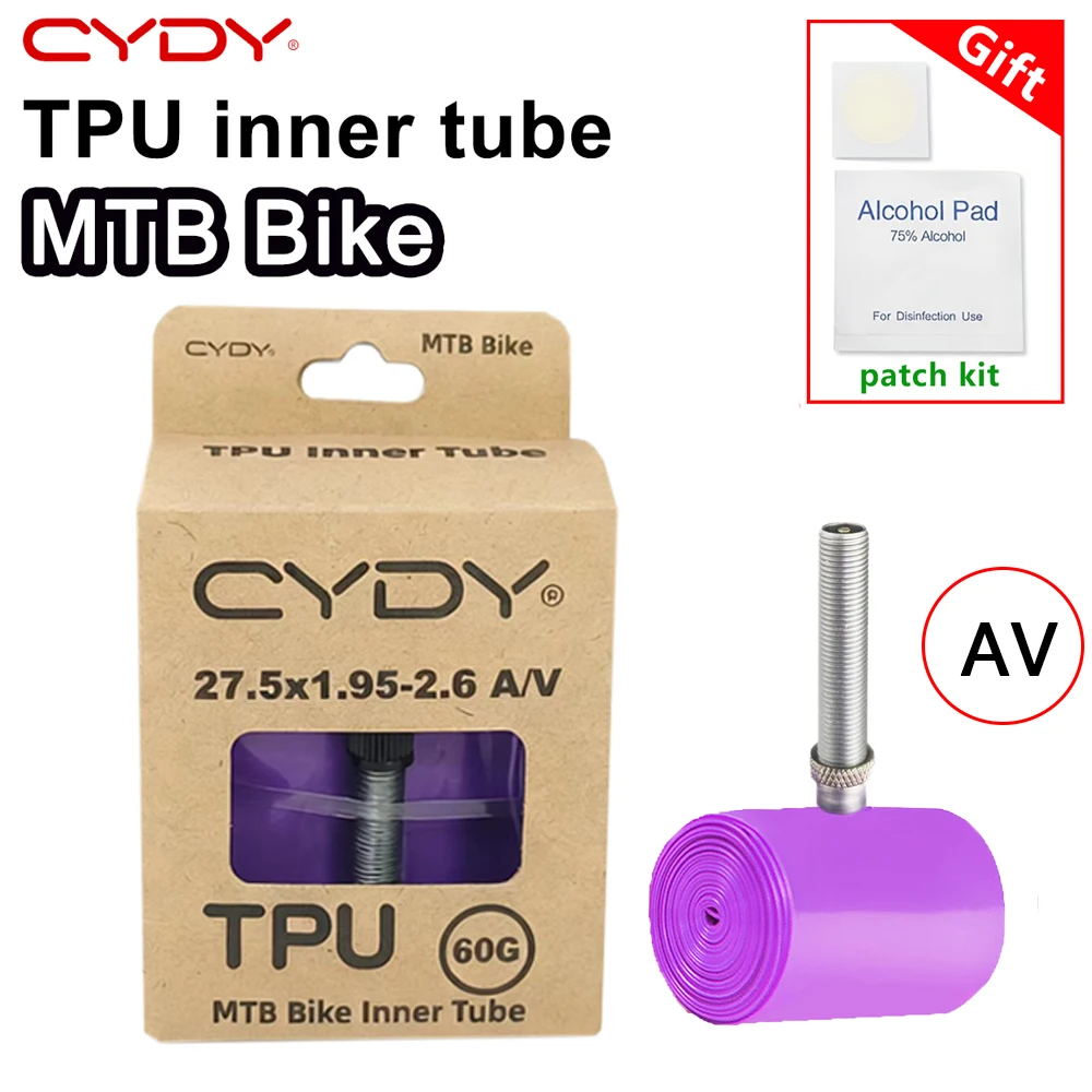 Фото CYDY TPU MTB велосипедная камера 29 26 27,5 29x1,95-2,6 дюйма, шина для горного велосипеда Schrader, клапан 45 мм, pneu 29er, велосипедная трубка №4