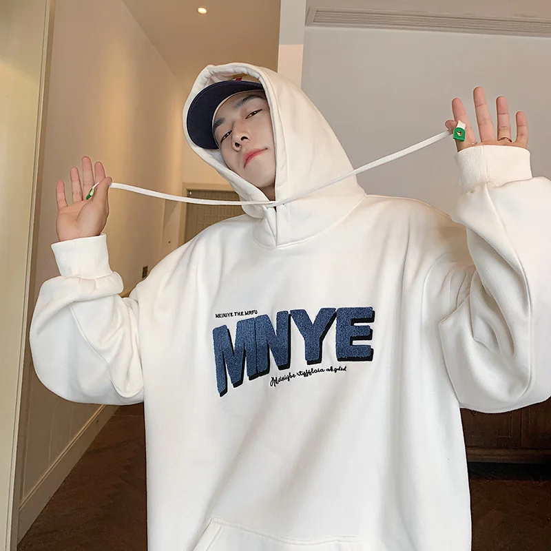 

Высококачественный Американский свитер с капюшоном, Мужская модная брендовая дизайнерская Свободная верхняя одежда в стиле ins, пальто для ...