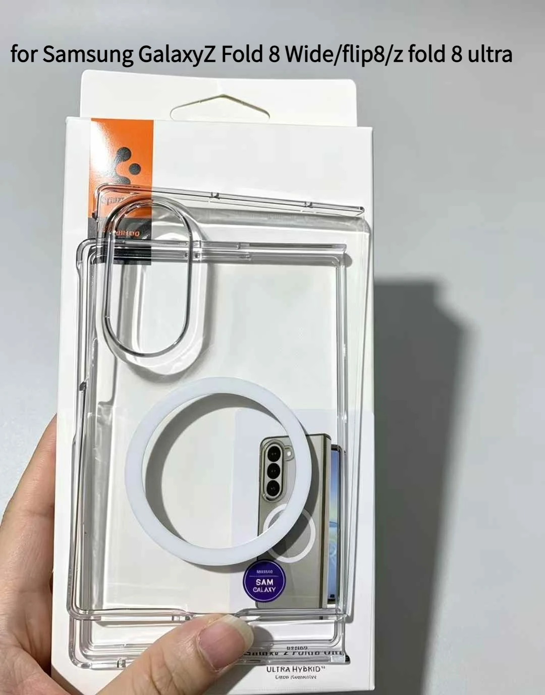 Фото Чехол Spigen для Samsung Galaxy Zfold8 с широким покрытием, воздушной подушкой, защитой от падений, прозрачный, магнитный. №1