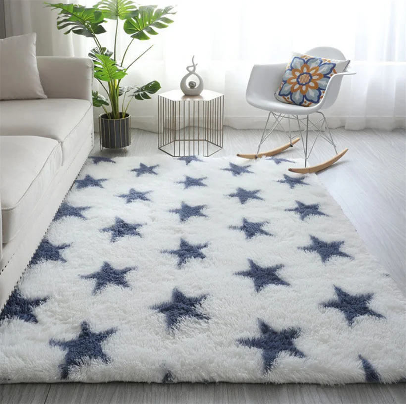 

Thick Carpet for Living Room Luxury Geometric Bedroom Plush Rugs Fluffy Floor Carpets Home Decor Soft Velvet Mat Window Bedside
