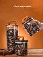 glass container food storage organizer kitchen sets sealed canister with handle coffee beans tea sugar kitchen accessories