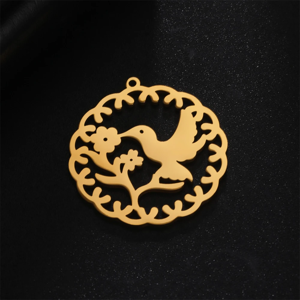 5pcs/ Lot Stainless Steel Jewelry Making Supplies DIY Necklace Findings Bracelets Earrings Pendants Charms Accessories Wholesale