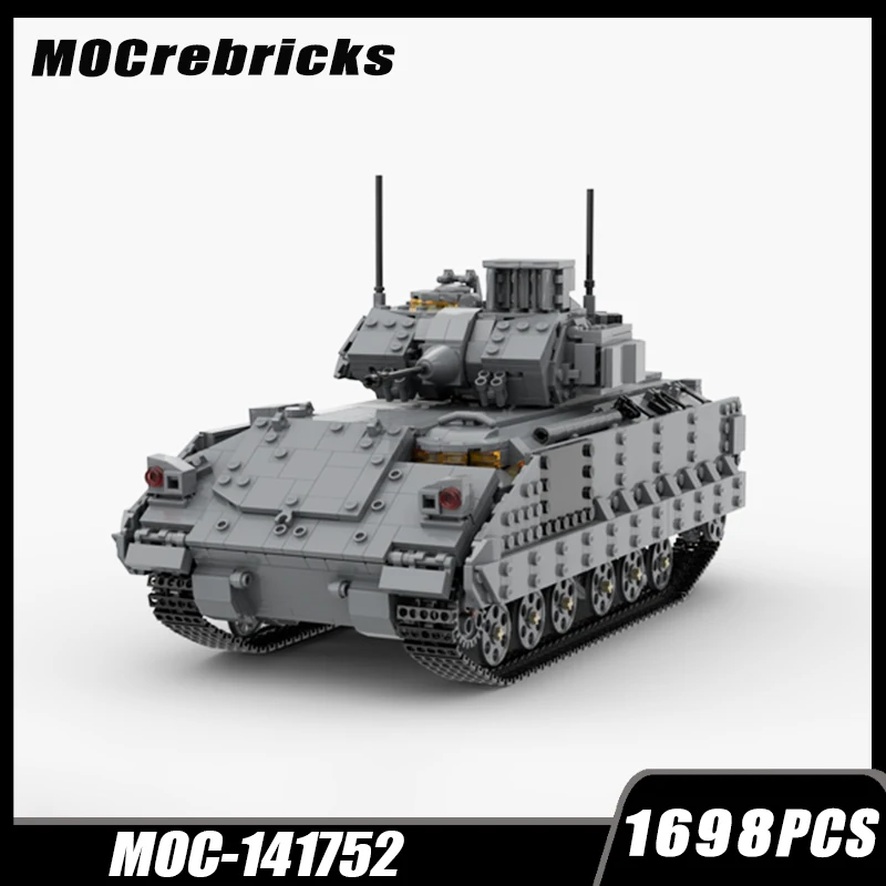 Конструктор Военный автомобиль серии M2A2 Tank Car MOC модель сборной игрушки сделай