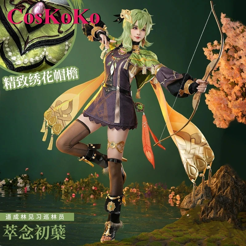 

CosKoKo Collei Косплей Аниме игра Genshin ударопрочный костюм Милая Великолепная Боевая форма платье Хэллоуин