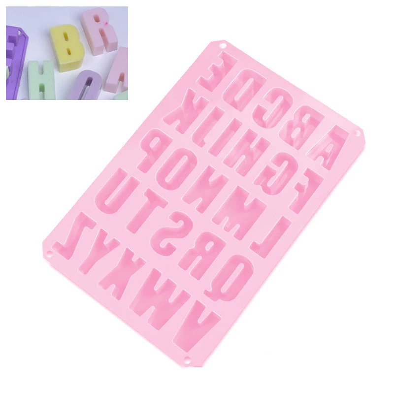 

Letter Alphabet Shap Soap Mold Silicone Candle Molds Cake Decoration Baking Aromatherapy Handmade Making Chocolate Plaster Mould