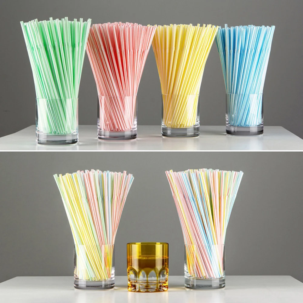 

100 Pcs Colorful Disposable Straw Plastic Fruit Juice Drinking Straws Bendable Elbow Straws Wedding Party Bar Drink Accessories