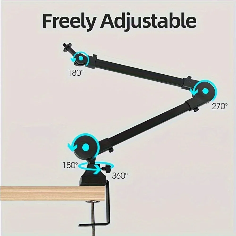 Подставка для микрофона с зажимом и кабельными стяжками Blue Yeti Snowball Hyper X QuadCast SoloCast