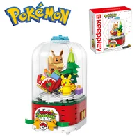 New Pokemon Go Music Box Cartoon Anime Picachu Figures Monster Building Blocks Kit Bricks Classic Movie Model Kids Toys Gift