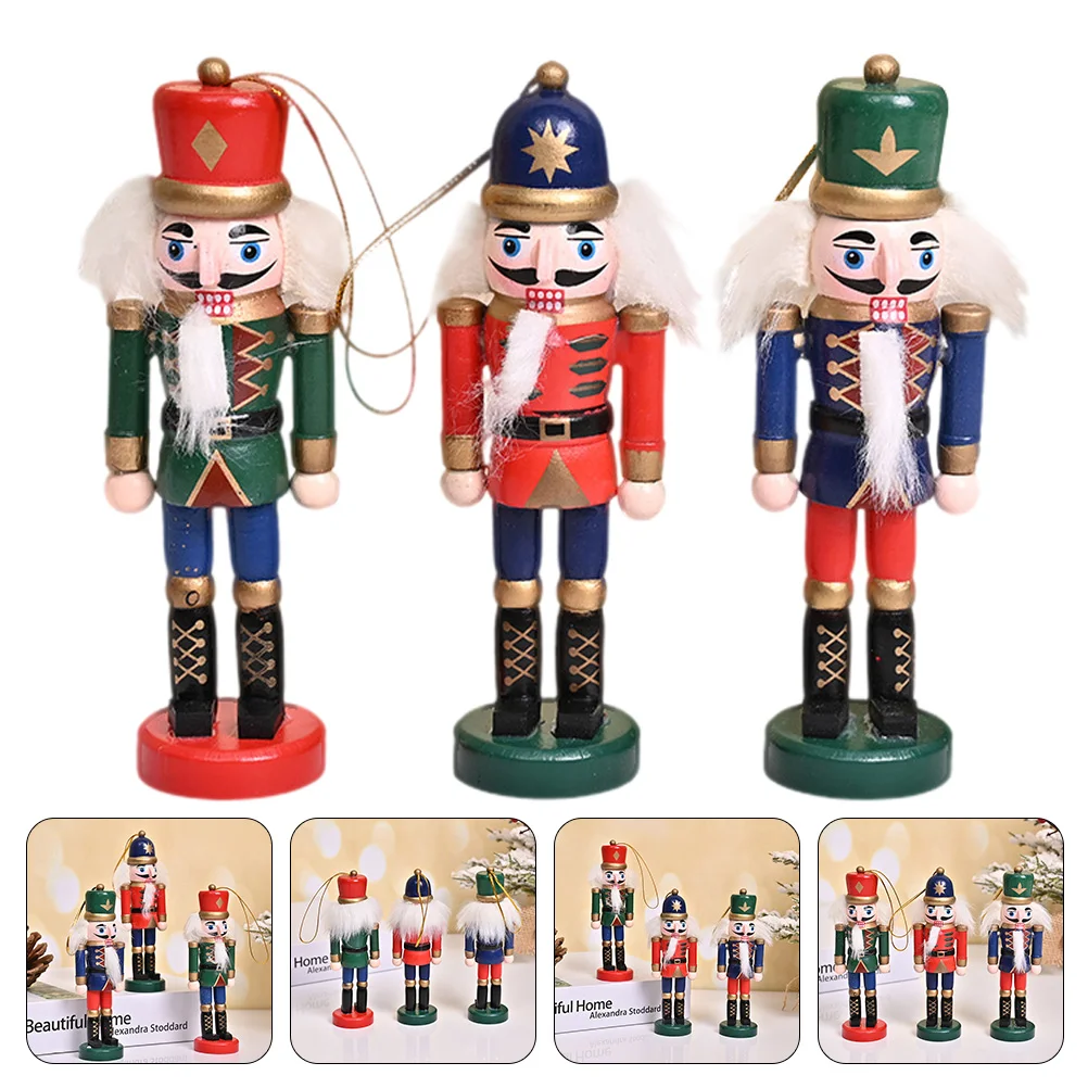

Nutcracker Nutcrackers Wood Xmas Hanging Craft Decoration Traditional Desktop Crafts Puppet Christmas Gift Ornament