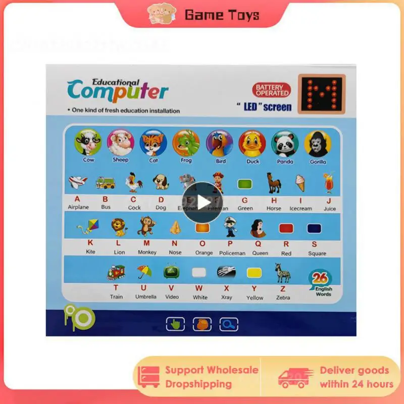 

1-4Years Led Smart English Learning Machine Children Early Education Game Toddler Toy Apple Shape English Tablet Reading Machine