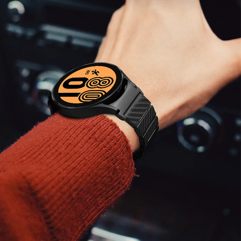 No Gaps Carbon Fiber Strap for Galaxy Watch 5 4 44mm 40mm Band 5pro 45mm Bracelet for Samsung Galaxy Watch 4 Classic 42mm 46mm