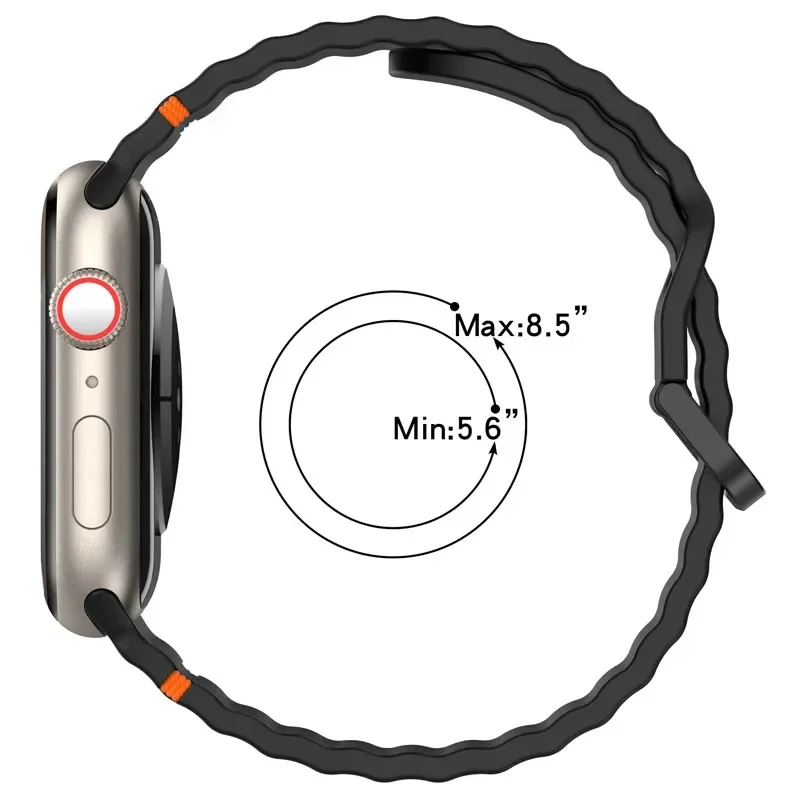 Силиконовый ремешок для Apple Watch 11, 10, 46 мм, 42 мм, спортивный мягкий браслет для iWatch Ultra3, 9, 8, 7, 6, 5, 4, SE, 49 мм, 45 мм, 41 мм, 44 мм, 40 мм (art.: 3920db89ead3b) - 3920db89ead3b
