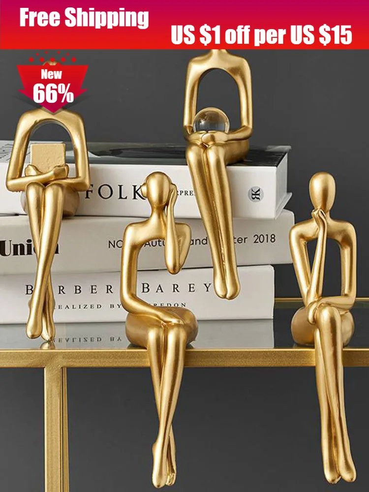 

Nordic Abstract Figures Statues Home Decoration Accessories Figurines for Interior Decoration Sculptures Living Room Decorations