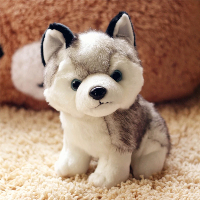 

1pc 20cm Simulation Cute Dog Plush Toys Lovely Husky Animal Dolls Stuffed Soft Toys for Kids Boys Birthday Gift Bedroom Decor