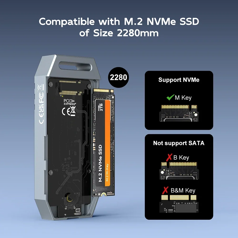 Фото Корпус MAIWO USB4 40 Гбит/с с охлаждающим вентилятором 8 ТБ PCIe4.0 NVME, алюминиевый корпус, совместимый с Thunderbolt 3/4 для Mac mini iMac №3
