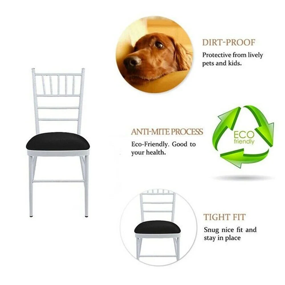 Съемный эластичный чехол из спандекса на стул чехлы сиденья для кухни столовой