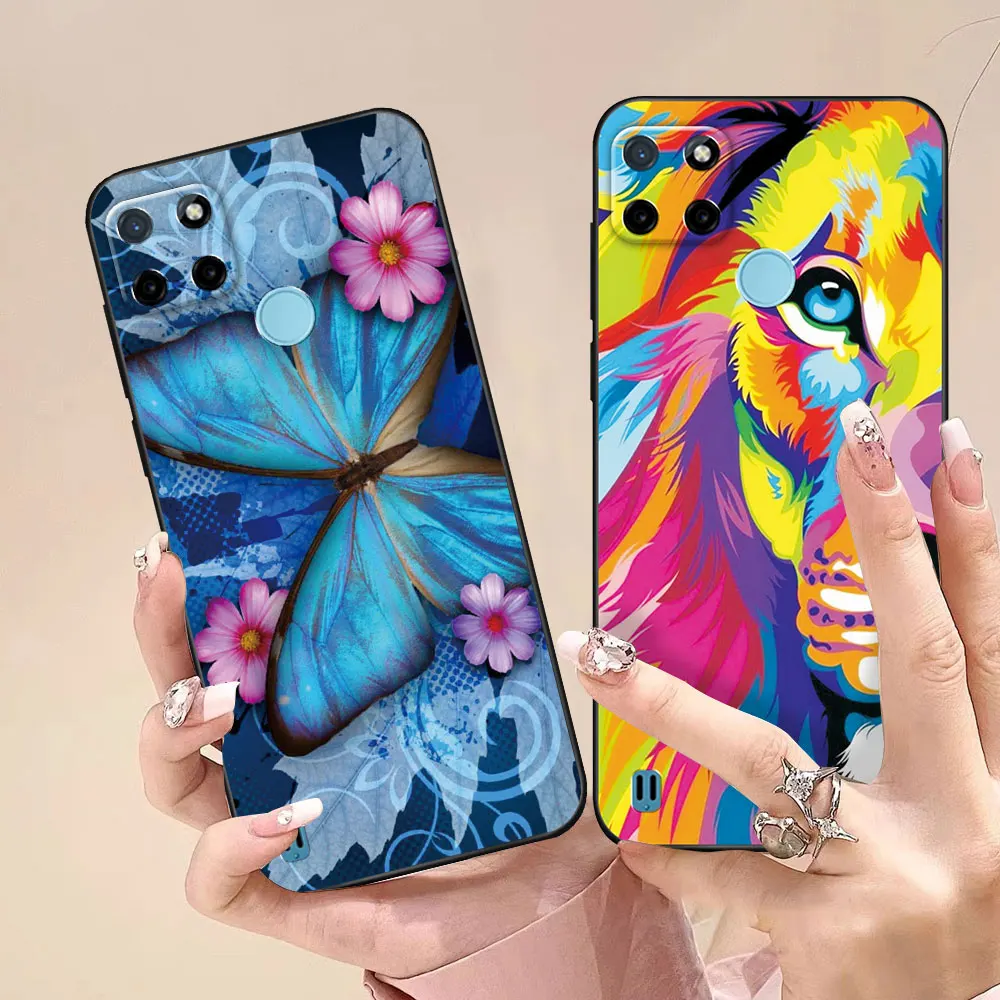 Чехол для Realme C25Y чехол RMX3263 красивый OPPO C21Y RMX3261 RealmeC25Y матовый силиконовый бампер